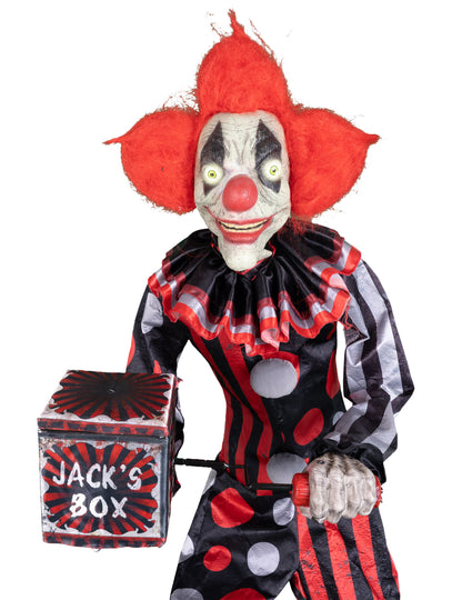Große animierte Clown-Figur 175 cm für Halloween
