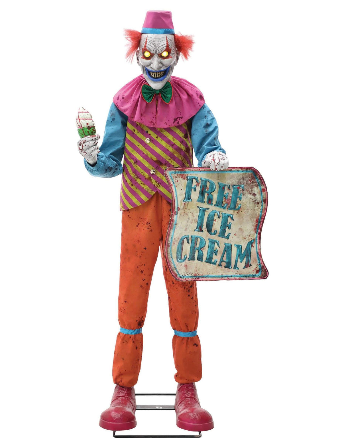 Vue de face de la décoration animée Clown Terrifiant