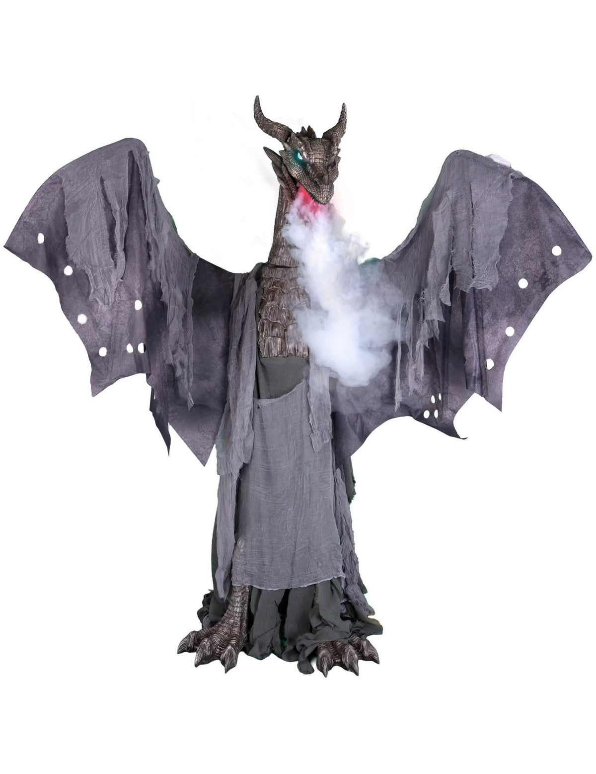 Großer animierter Drache mit Nebeleffekt 200 x 187 cm