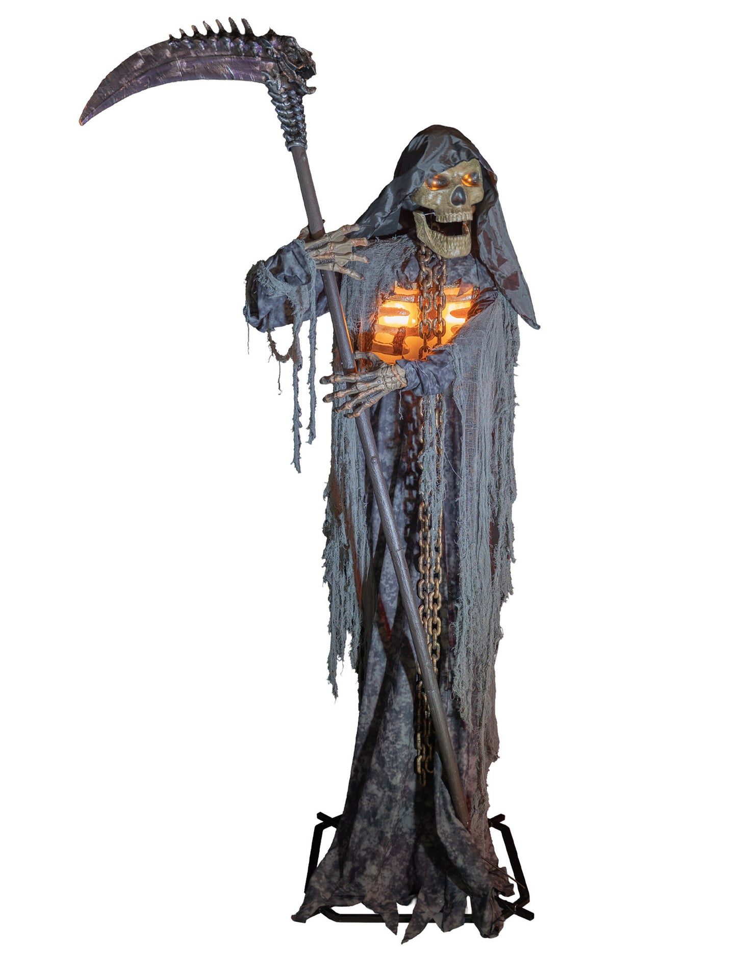 Animierte Skelett-Sensenmann-Figur XXL 3m