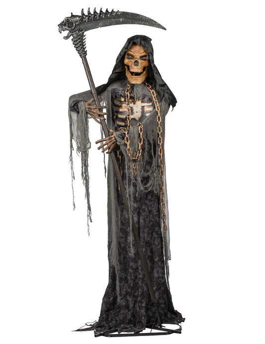 Animierte Skelett-Sensenmann-Figur XXL 3m