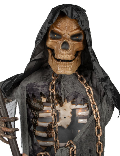 Animierte Skelett-Sensenmann-Figur XXL 3m