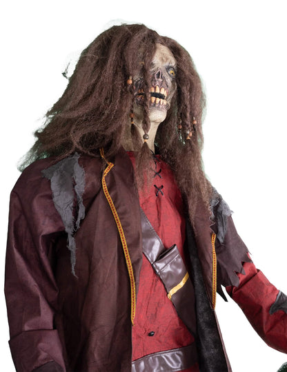 Halloween Pirat Dekofigur animiert 183 cm mit Effekten