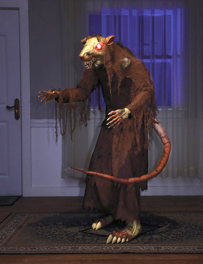 Furchterrgende Ratte Animatronic Deko rot 1,5m