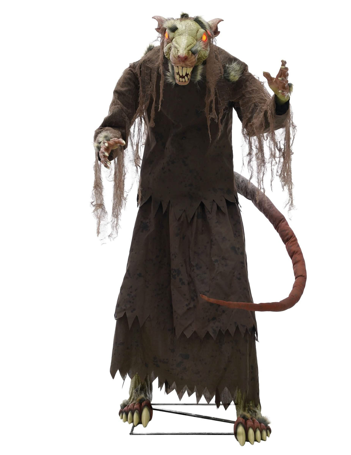 Furchterrgende Ratte Animatronic Deko rot 1,5m