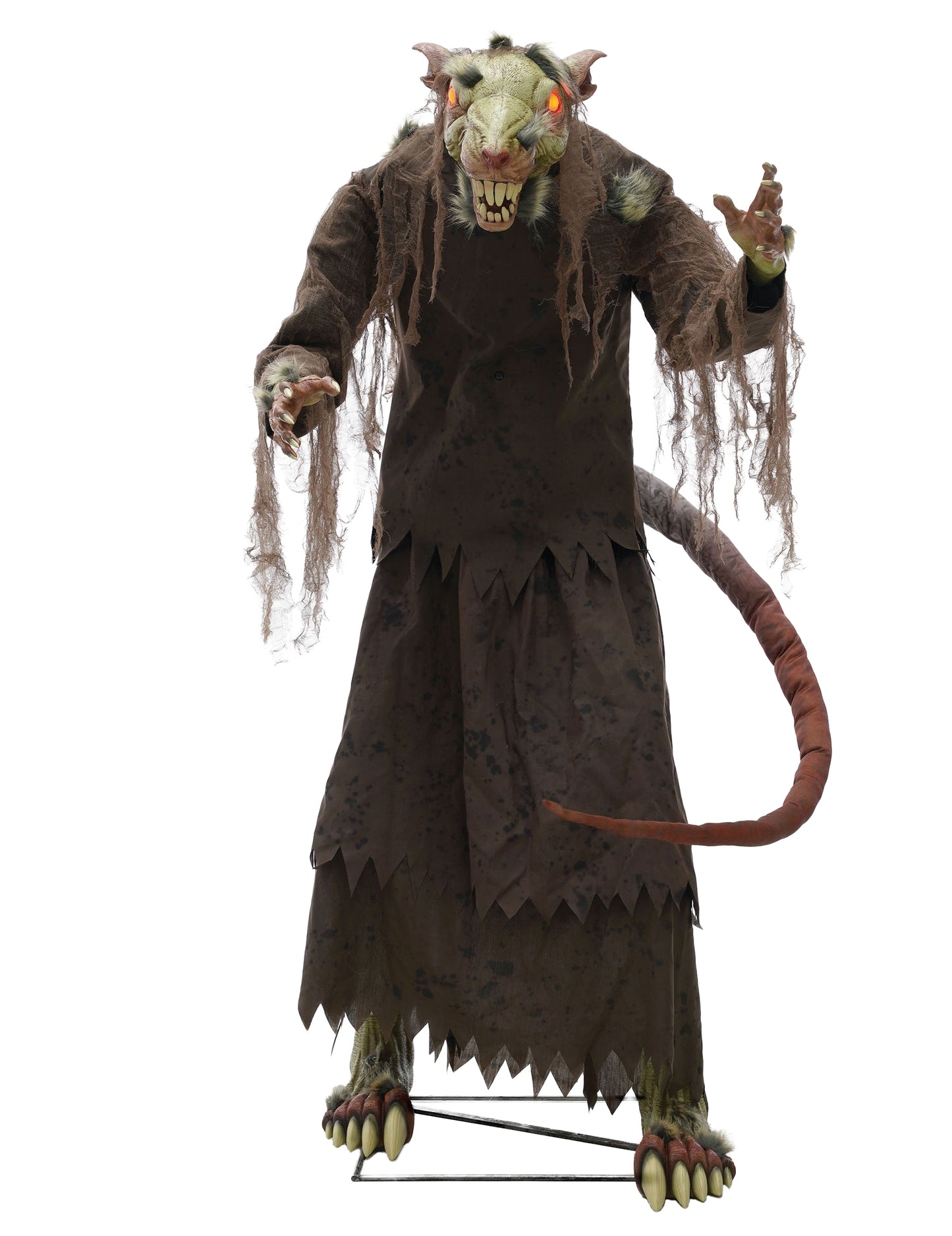 Furchterrgende Ratte Animatronic Deko rot 1,5m