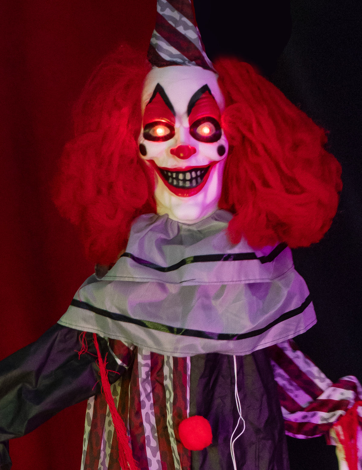 Hängende Clown-Animation mit Sound und Bewegung 175 cm