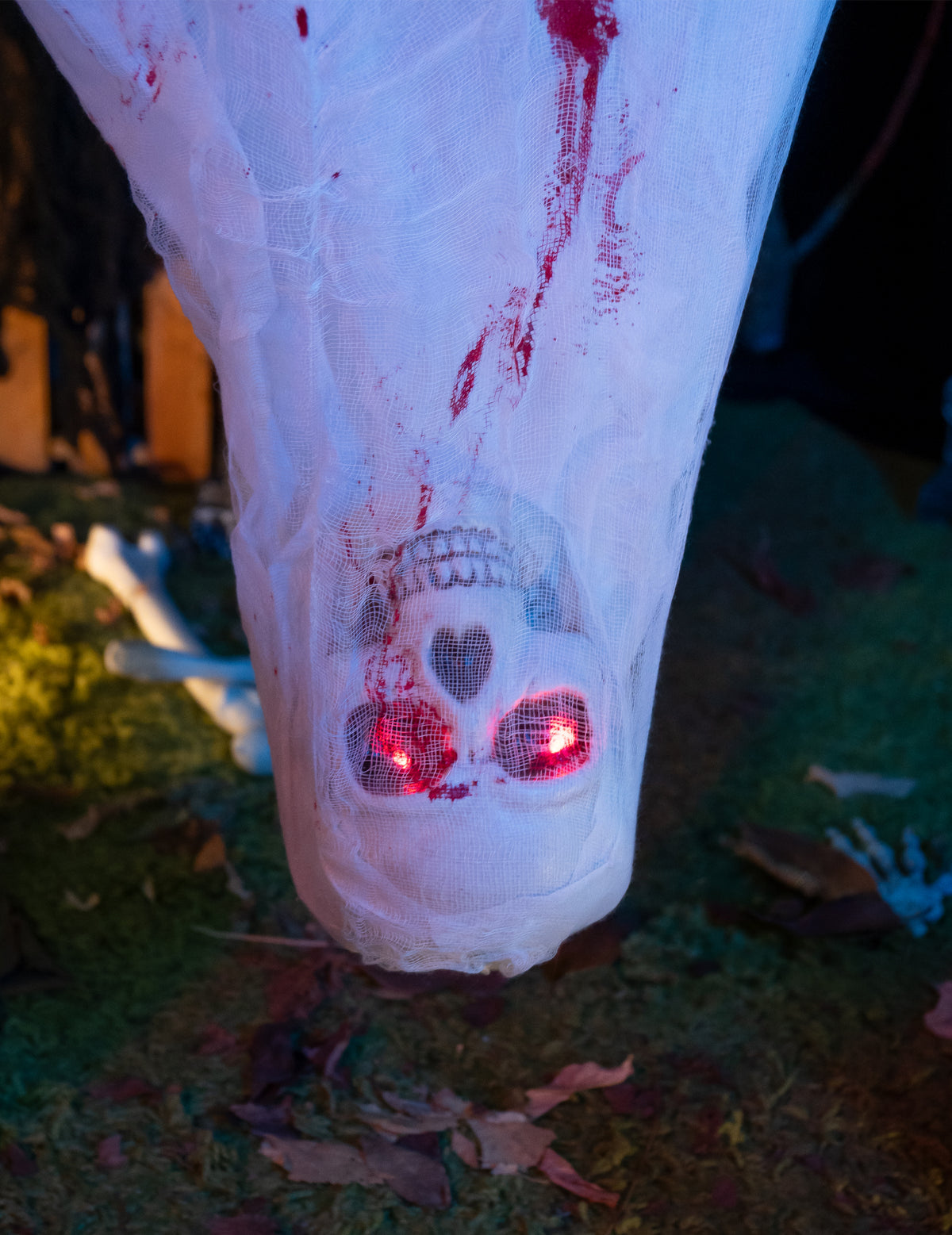 Halloween Deko-Kokon mit Spinnen & Animation 165 cm