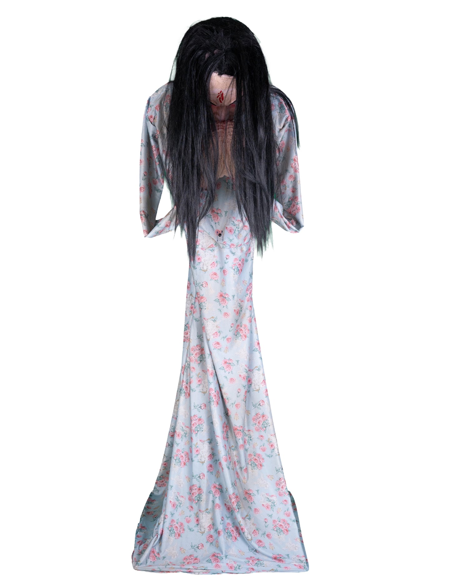 Animierte Zombie-Figur mit Gehirn 200 cm