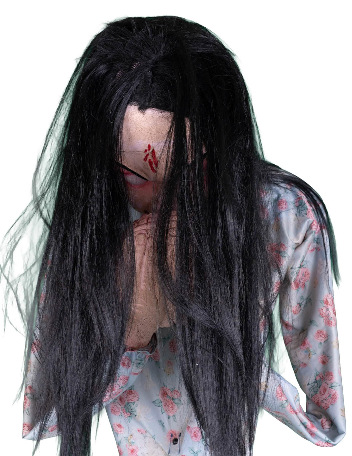 Animierte Zombie-Figur mit Gehirn 200 cm