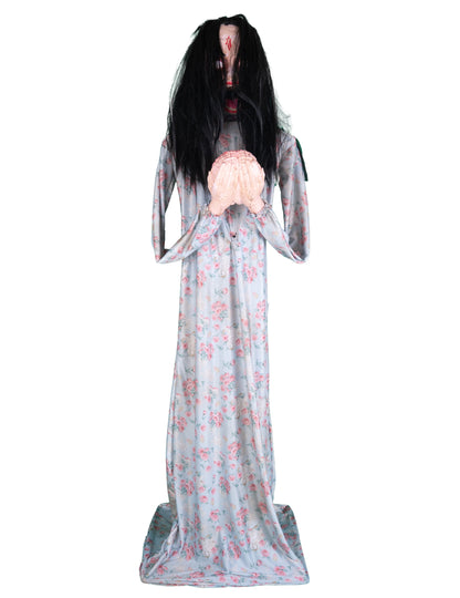 Animierte Zombie-Figur mit Gehirn 200 cm