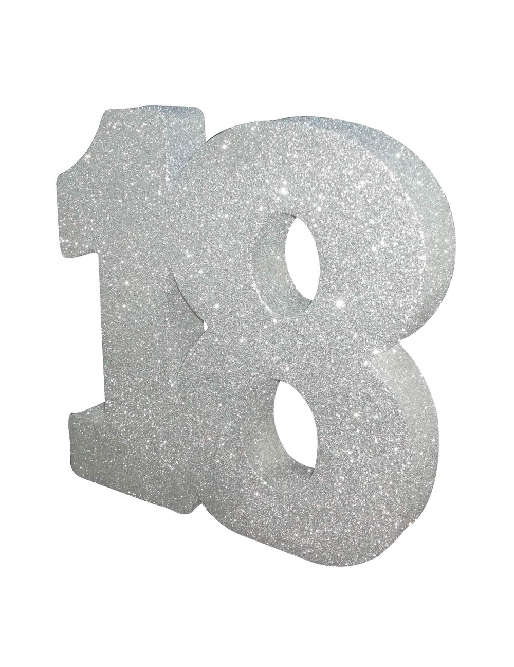 Décoration de table 18 ans pour anniversaire argent pailleté