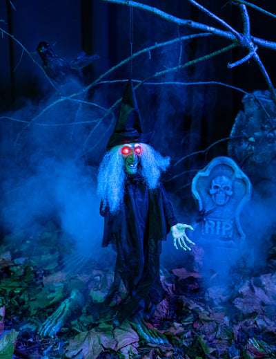 Lebendige Hexe für Halloween