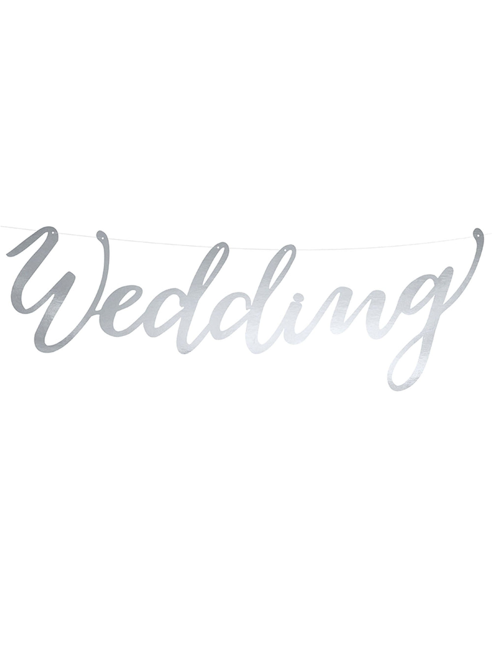 Guirlande wedding pour mariage argentée en carton