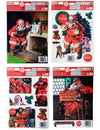 Décoration pour fenêtres Coca-Cola Père Noël pour la maison rouge et blanc style vintage