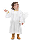 Déguisement ange de Noël pour bébé blanc et doré avec ailes