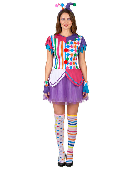 Harlekin Kostüm bunt für Damen