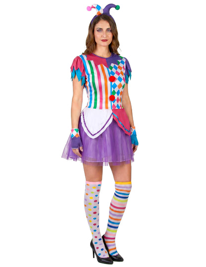 Harlekin Kostüm bunt für Damen