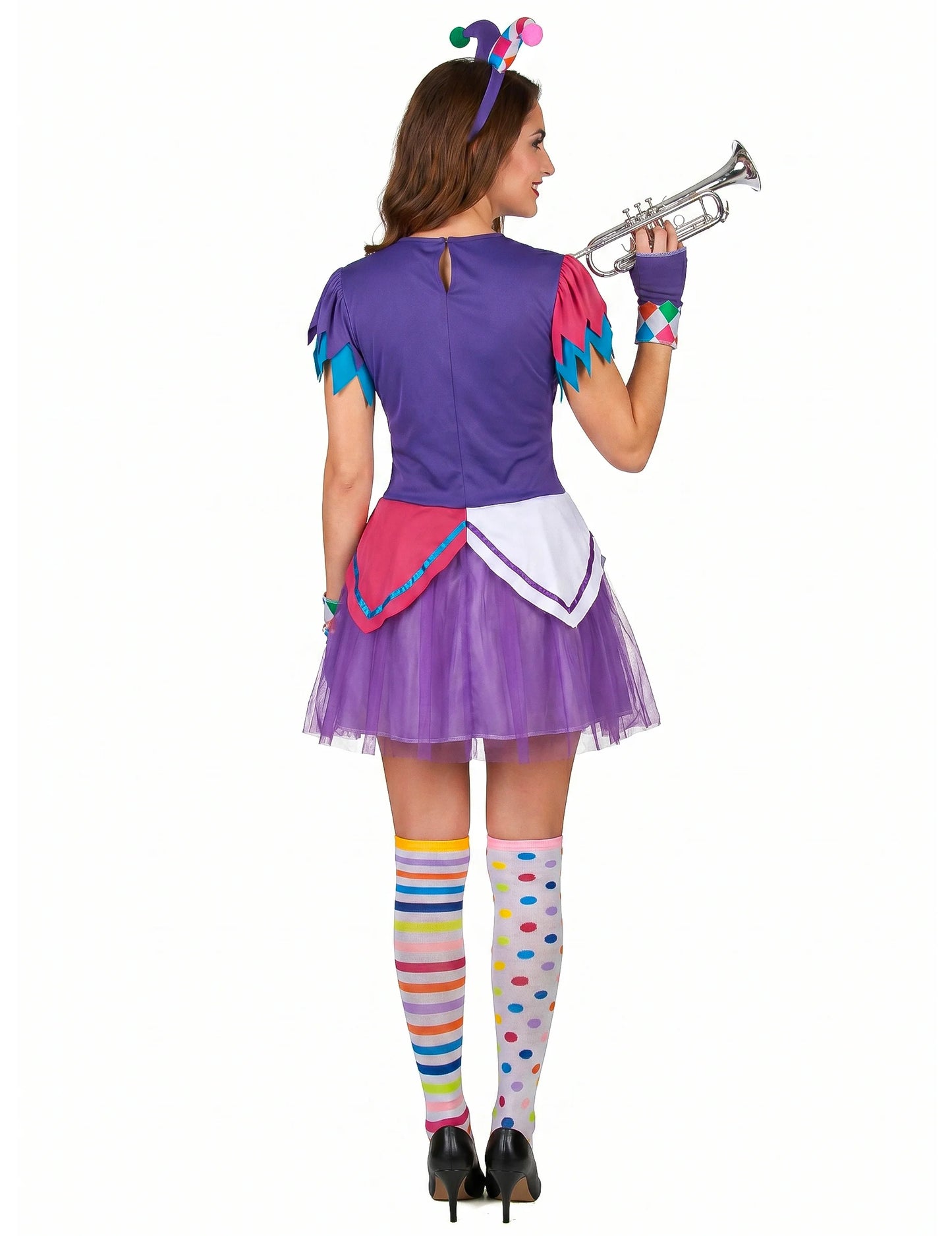 Harlekin Kostüm bunt für Damen