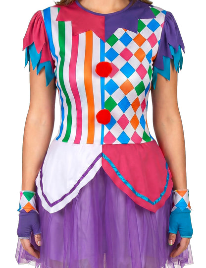 Harlekin Kostüm bunt für Damen