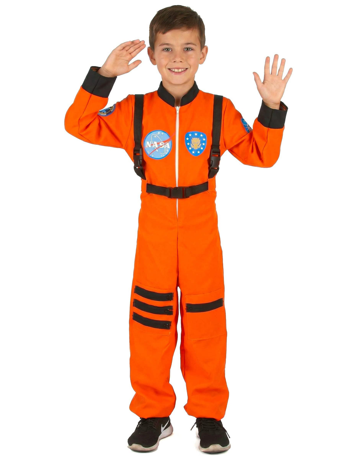 Rückansicht des orange Astronauten & Aliens-Kostüms für Jungen