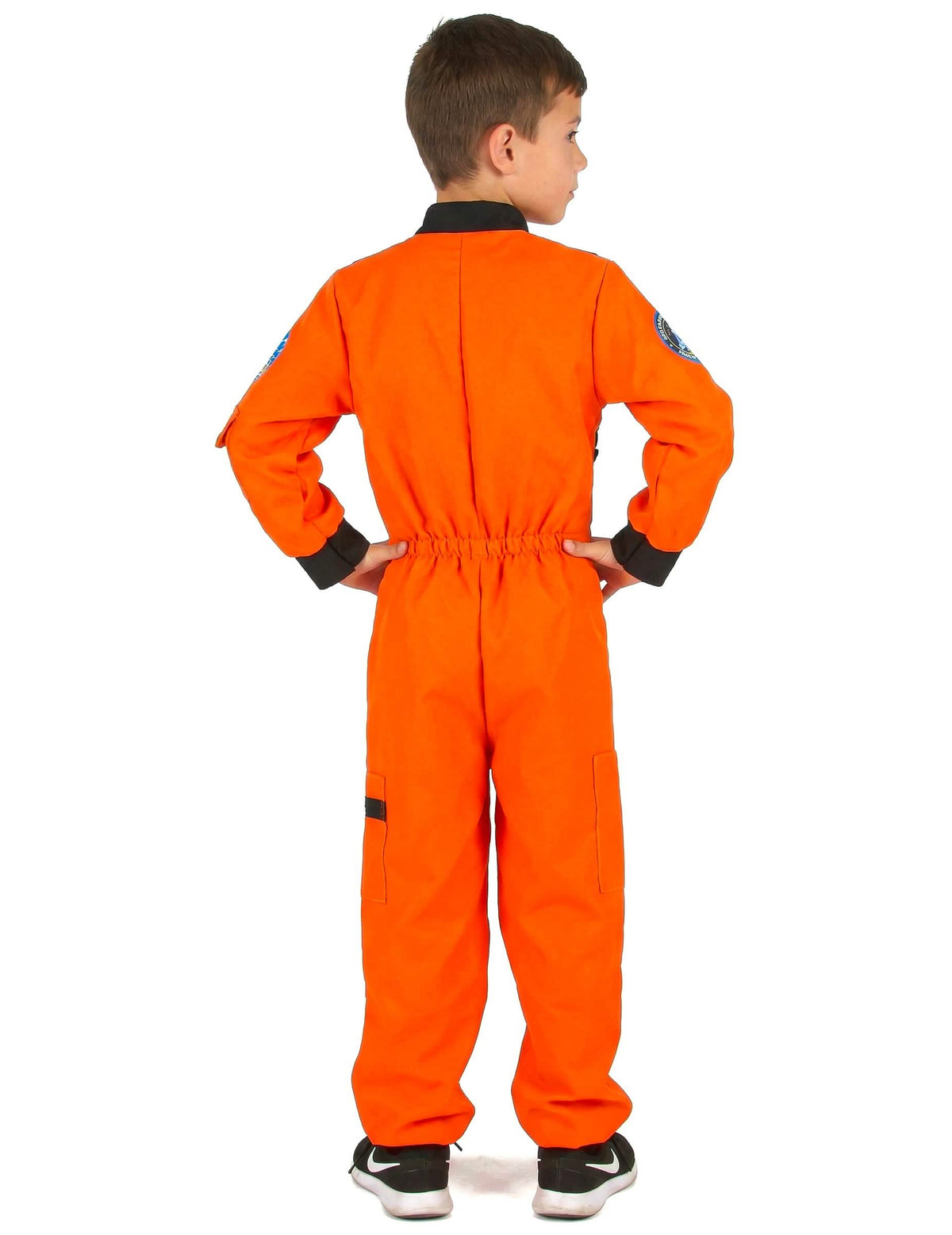 Rückansicht des Astronauten & Aliens-Kostüms für Jungen orange