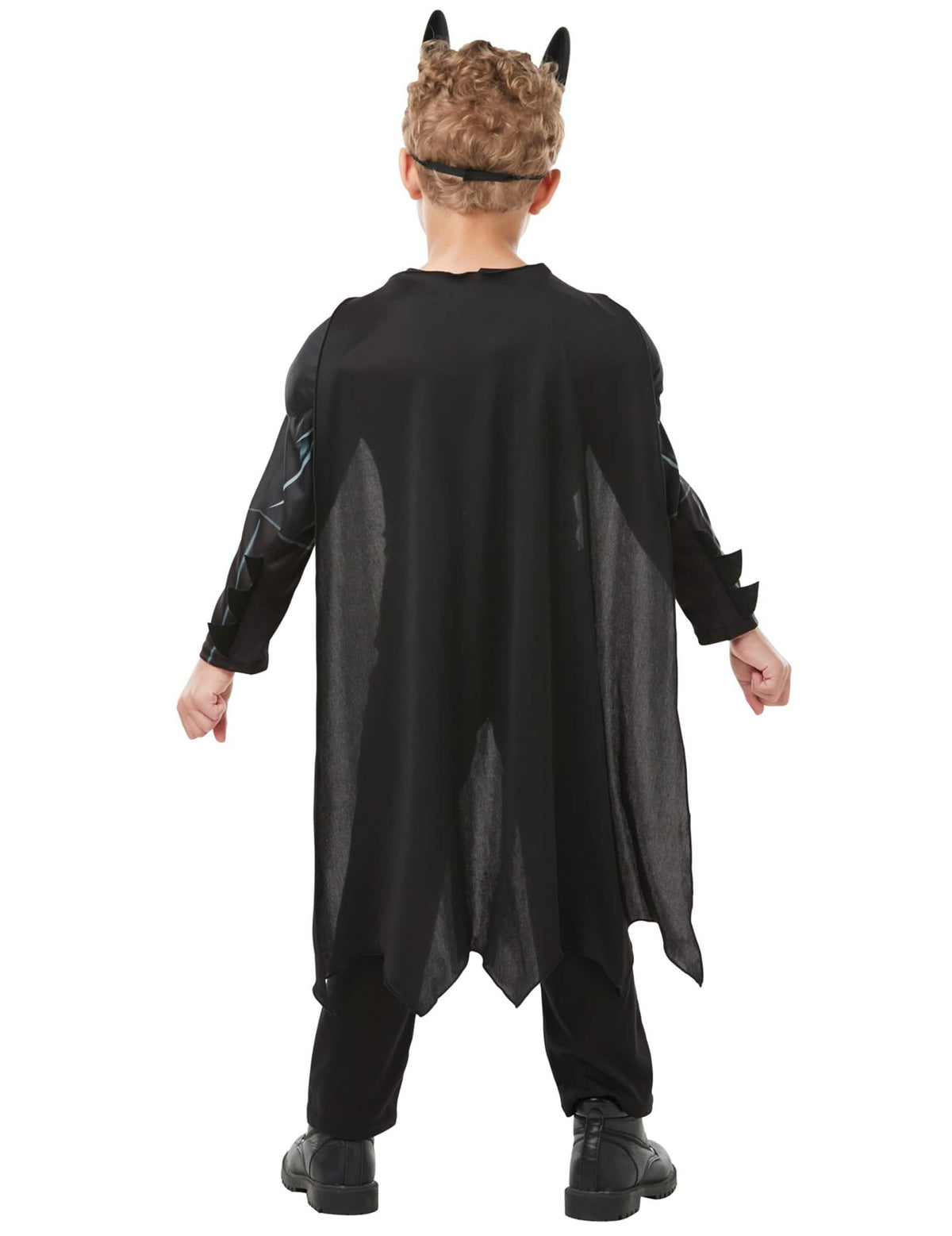 Rückansicht des Batman-Luxus-Festkostüms mit Maske für Jungen