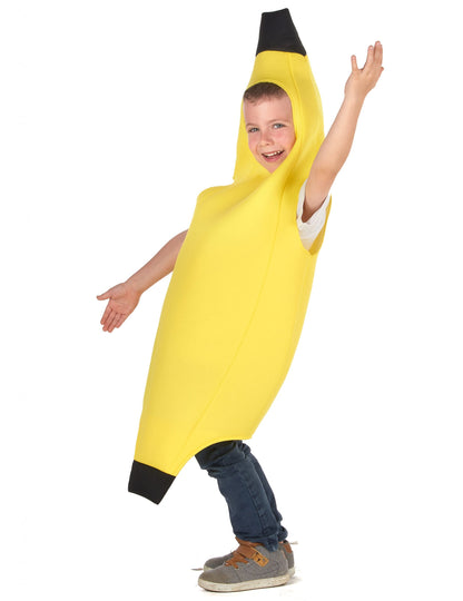 Vue de profil du déguisement banane pour enfant