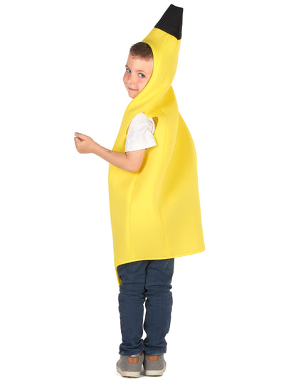 Vue de dos du déguisement banane pour enfant