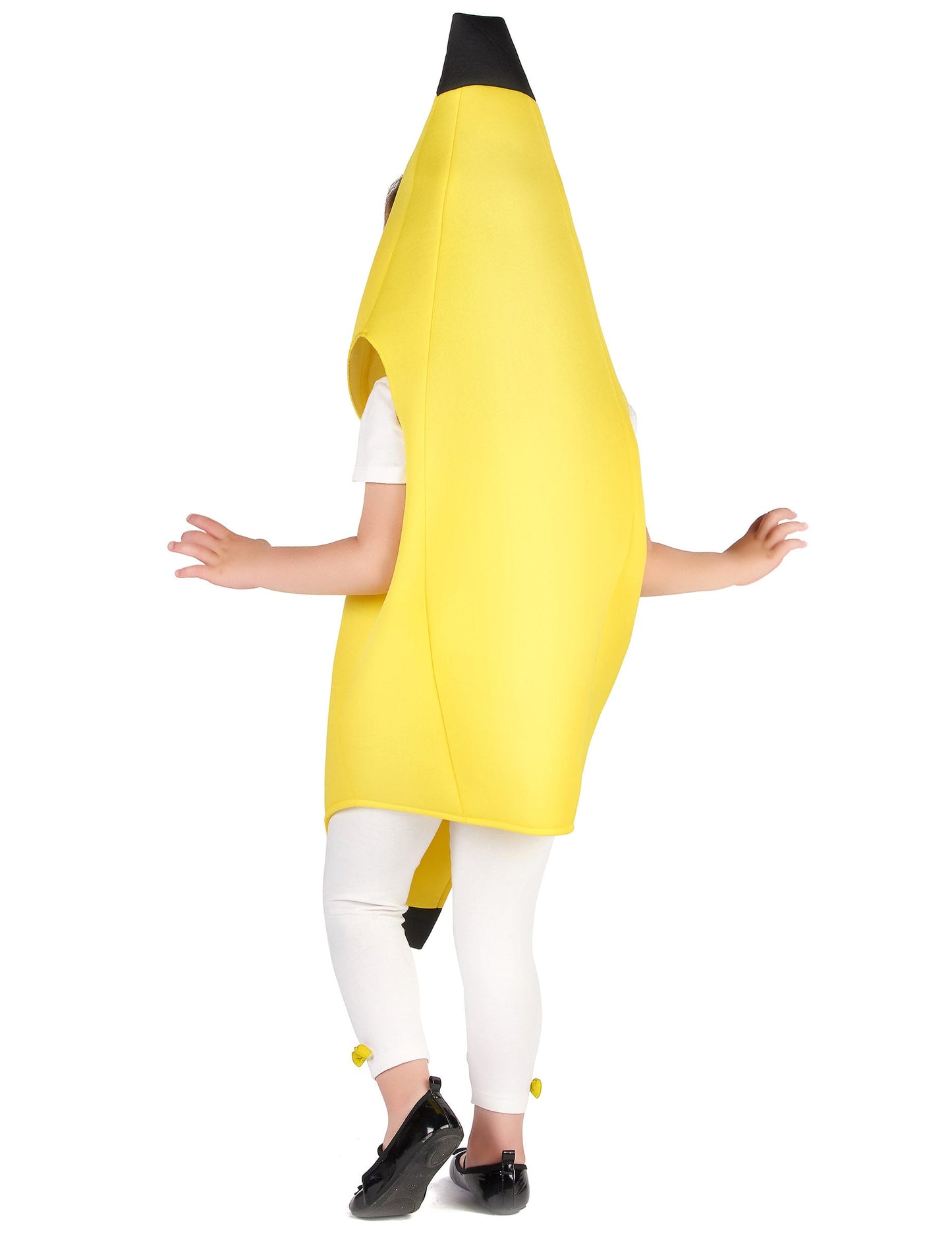 Vue de trois-quart arrière du déguisement banane pour enfant