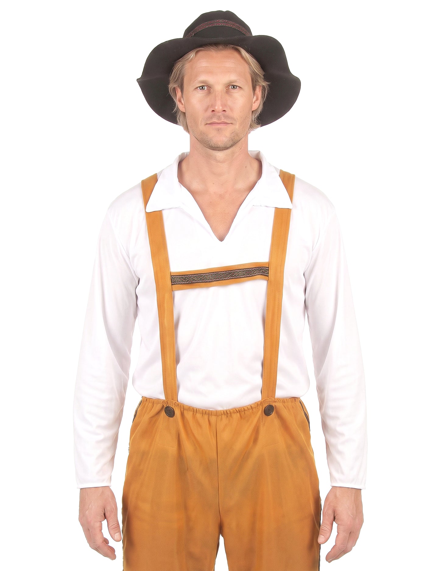Bayrisches Kostüm Lederhose für Herren hellbraun