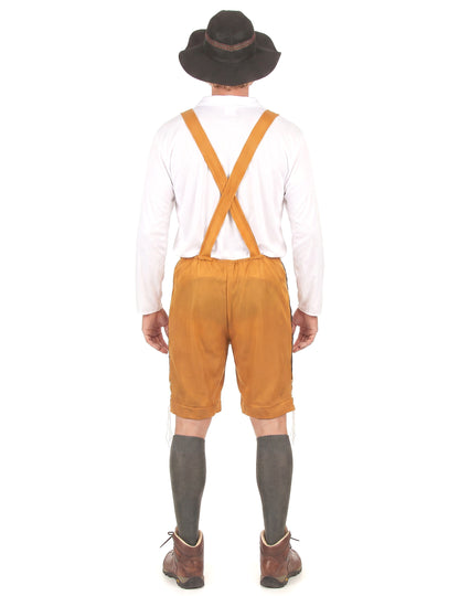 Bayrisches Kostüm Lederhose für Herren hellbraun