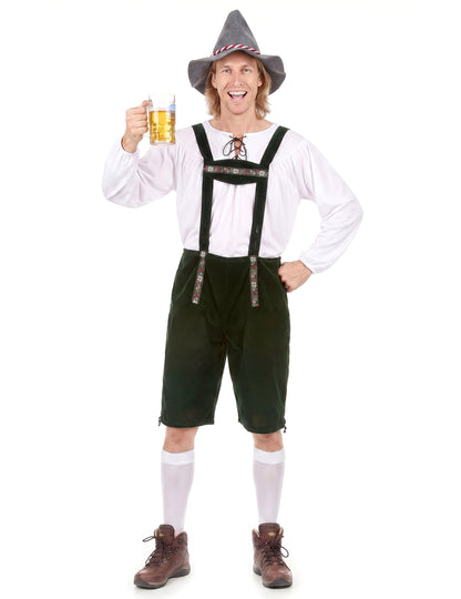 Oktoberfest Lederhose Bayrisch Herrenkostüm grün
