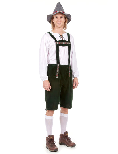 Oktoberfest Lederhose Bayrisch Herrenkostüm grün