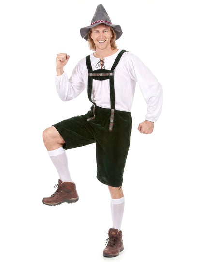 Oktoberfest Lederhose Bayrisch Herrenkostüm grün