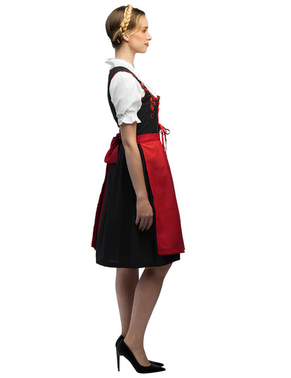 Vue de profil du déguisement de Bavaroise pour femme