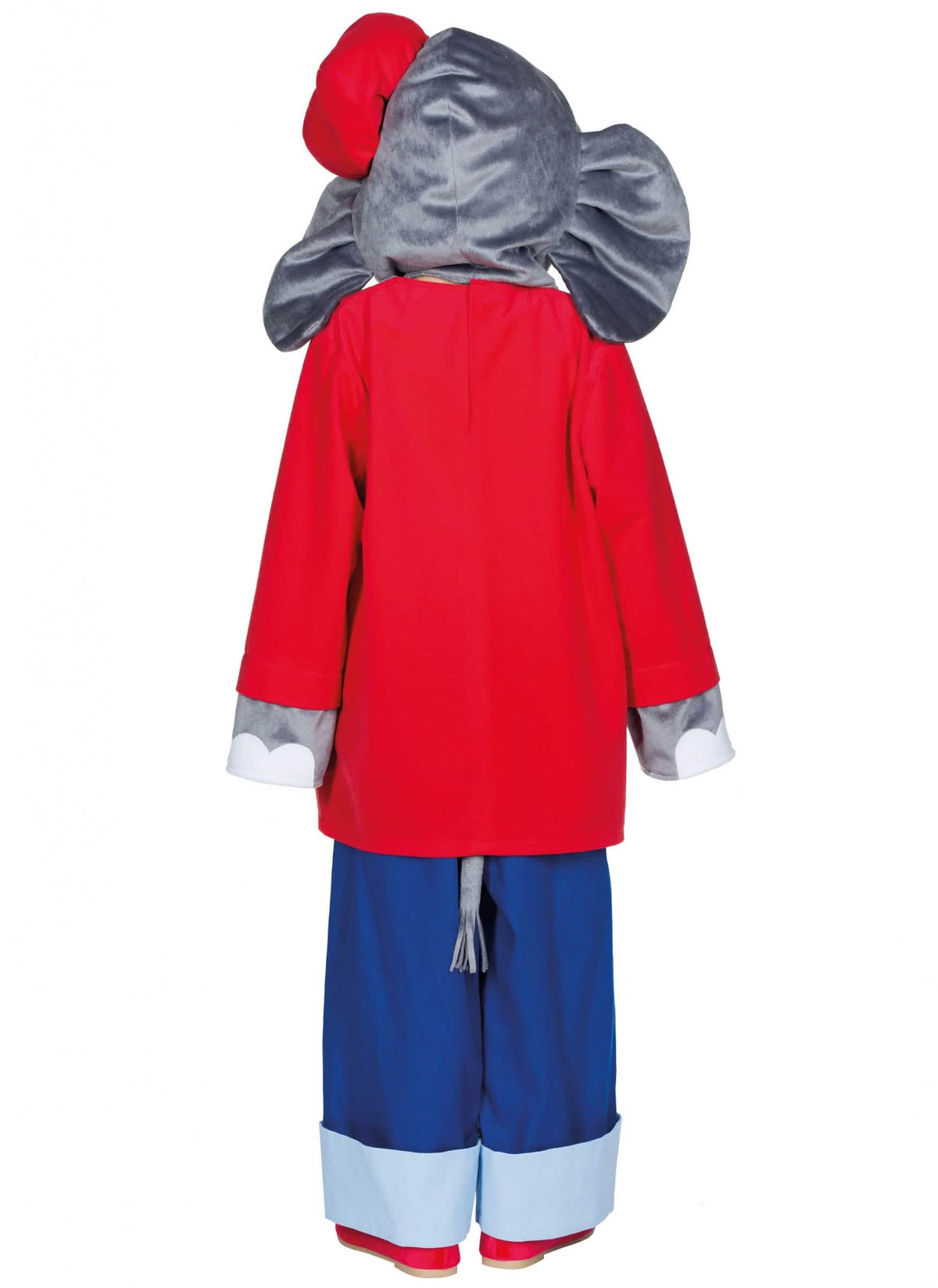 Benjamin Blümchen™-Kinderkostüm für Fasching Kindheitshelden blau-rot-grau