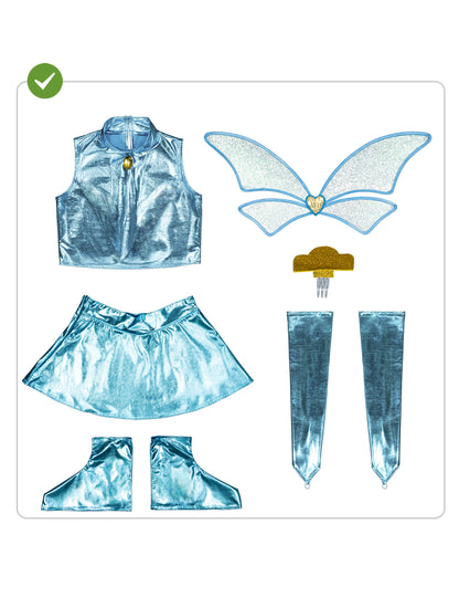 Détail des accessoires et pièces du déguisement de Bloom - Winx™