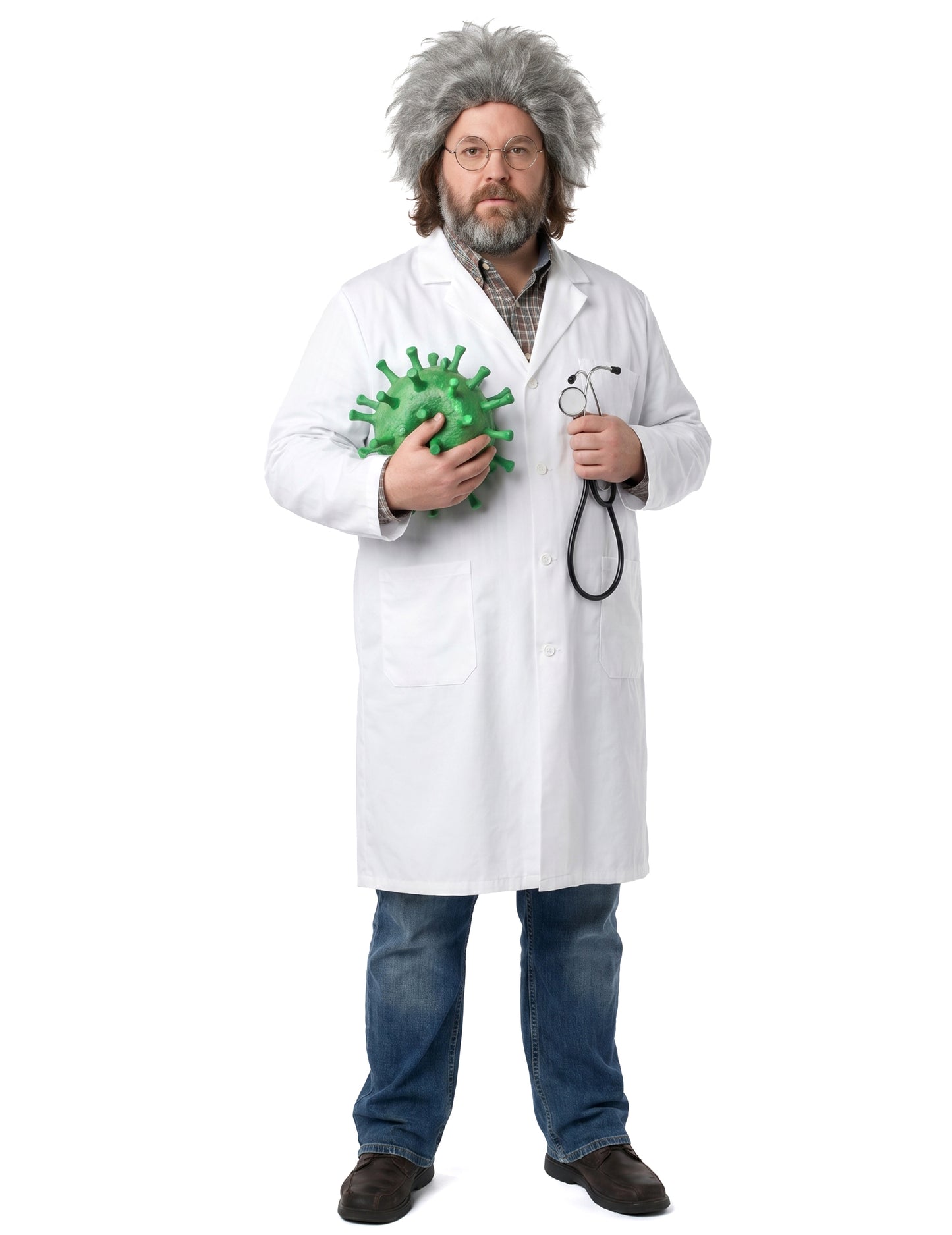Doktor-Kittel Arzt-Kostüm für Herren Halloween weiss