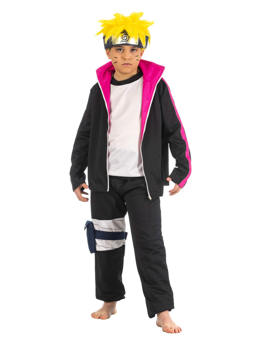 Déguisement Boruto pour enfant noir et rose avec bandeau