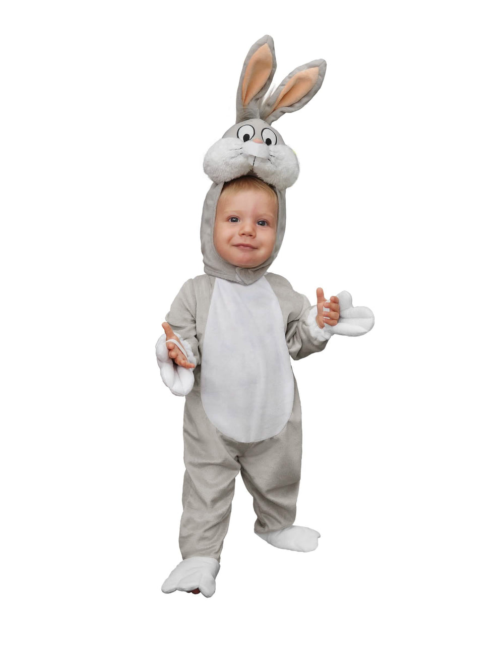 Déguisement Bugs Bunny™ pour bébé gris et blanc