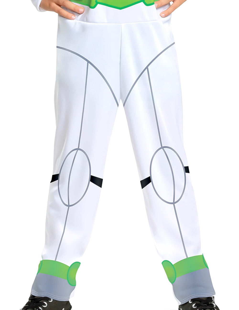 Gros plan sur le pantalon du déguisement Buzz L'éclair Toy Story classique