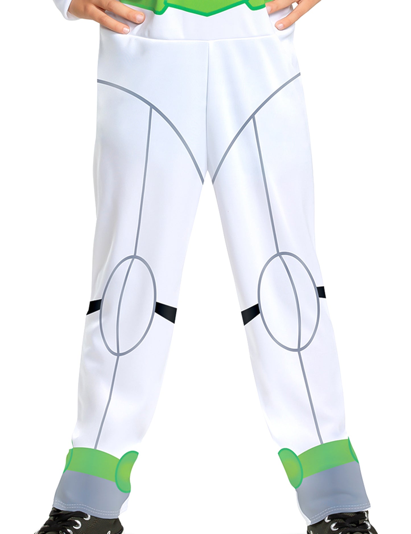 Gros plan sur le pantalon du déguisement Buzz L'éclair Toy Story classique