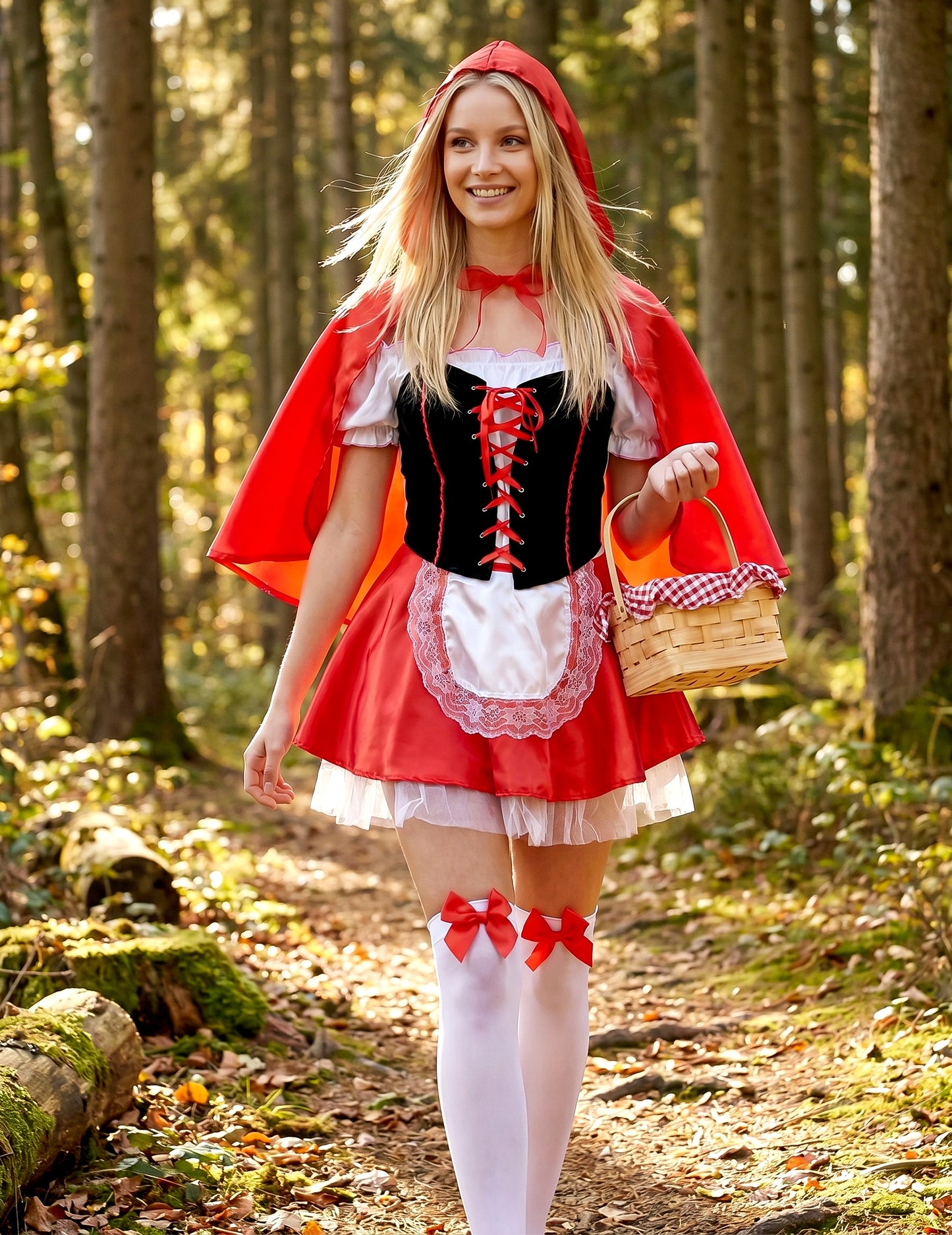 Rotkäppchenkostüm für Damen rot