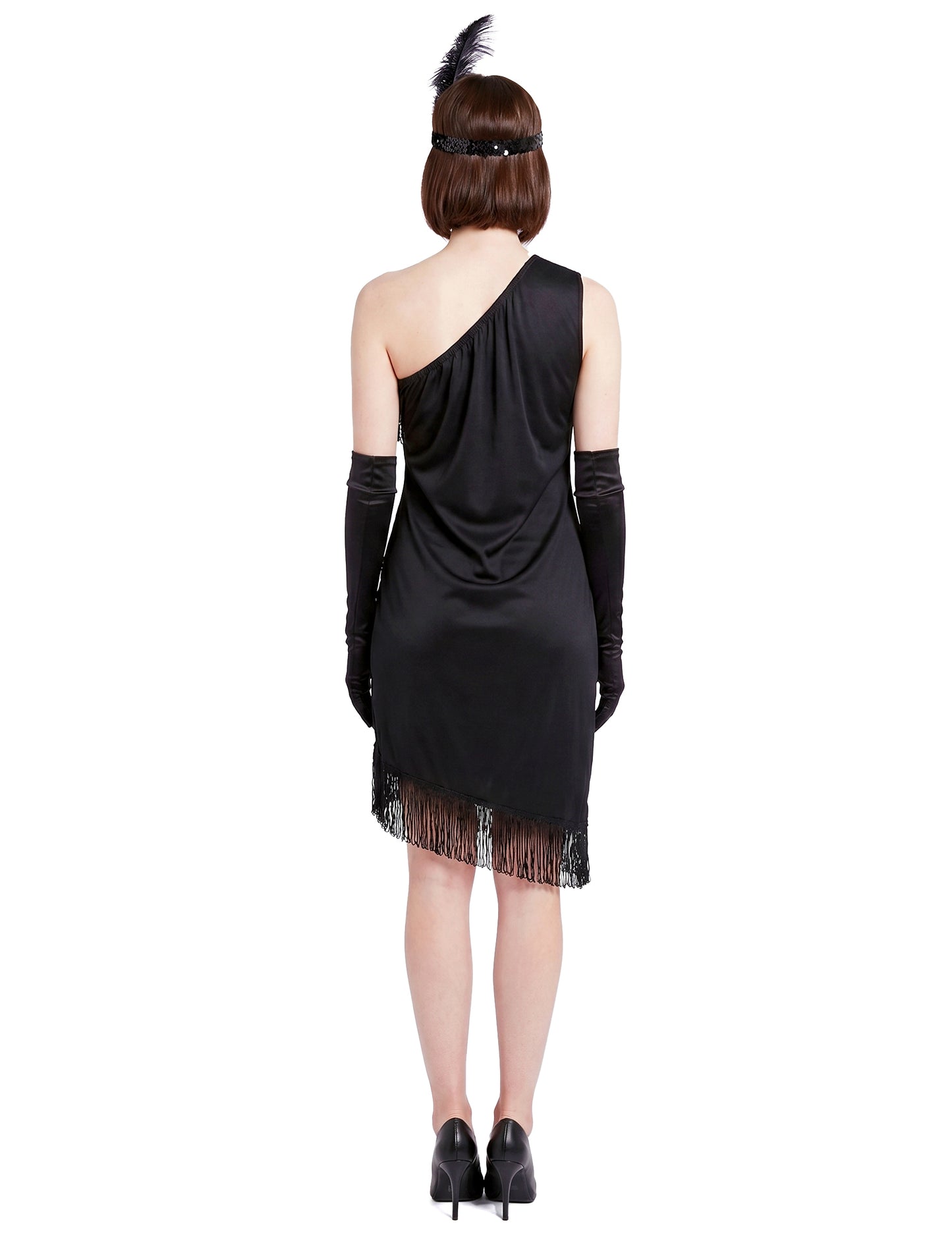 Charleston Kleid schwarz-rot für Damen