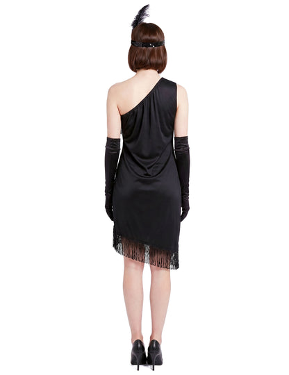 Charleston Kleid schwarz-rot für Damen