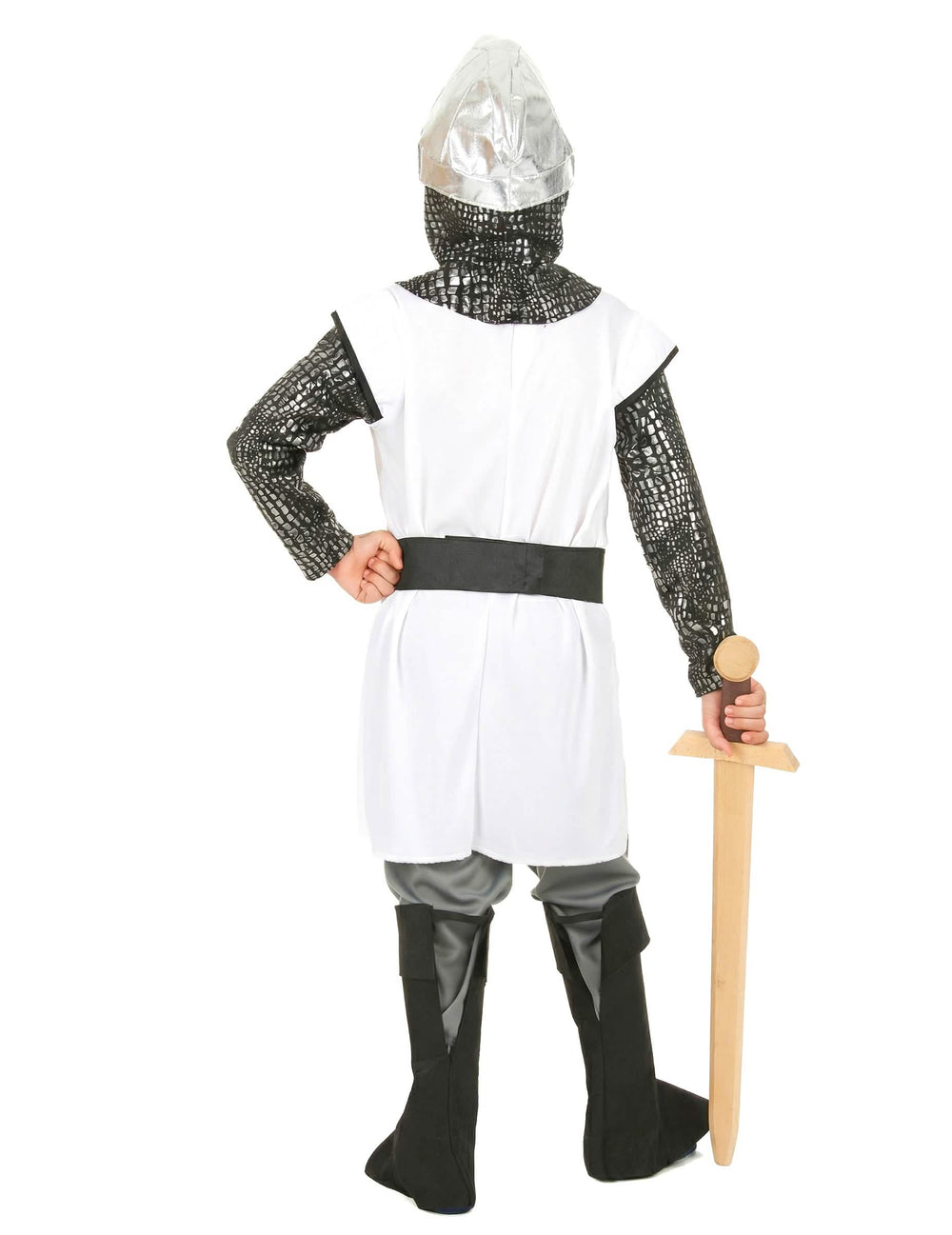 Vue de dos du déguisement de chevalier à la croix pour garçon
