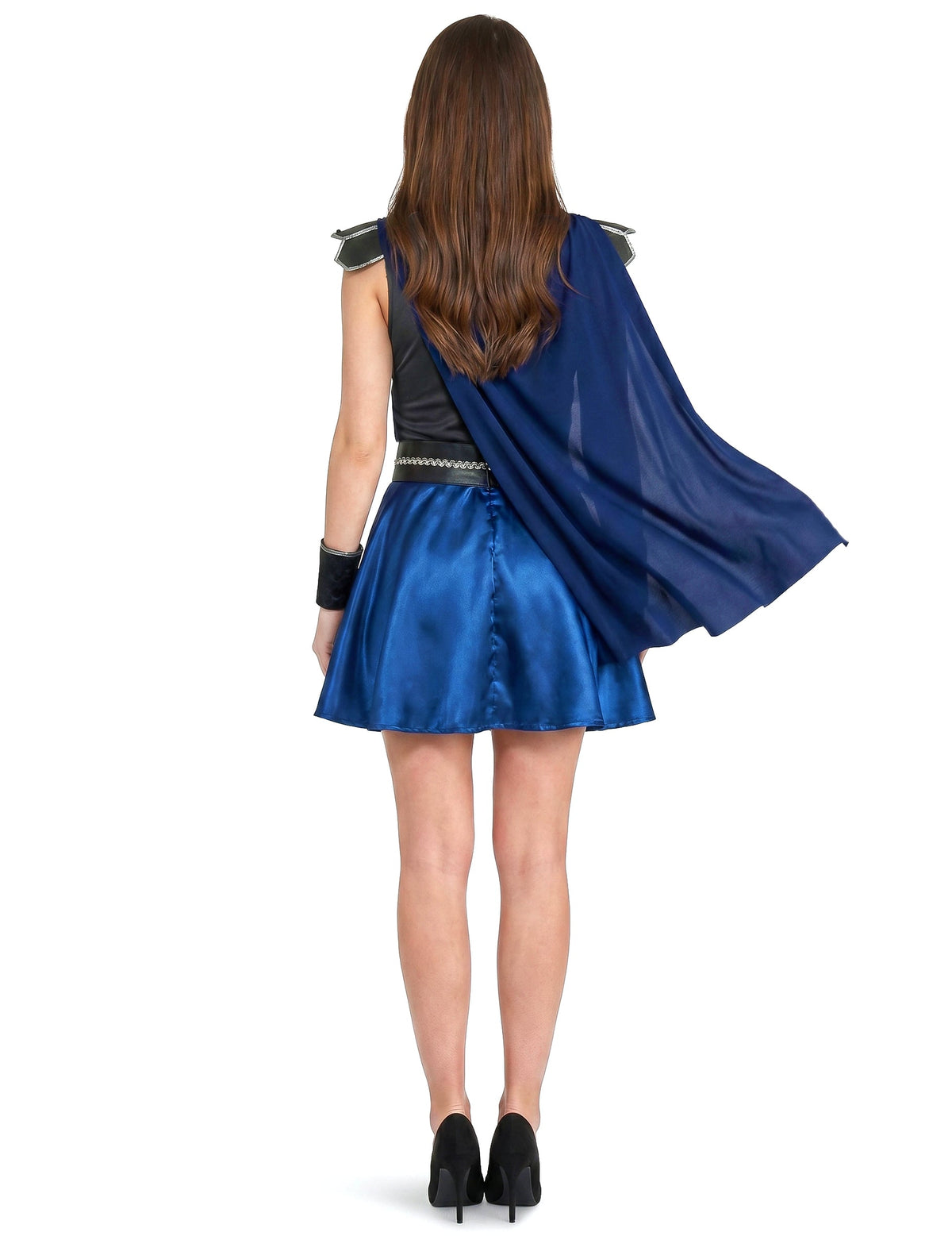 Kostüm Ritterin blau schwarz für Damen