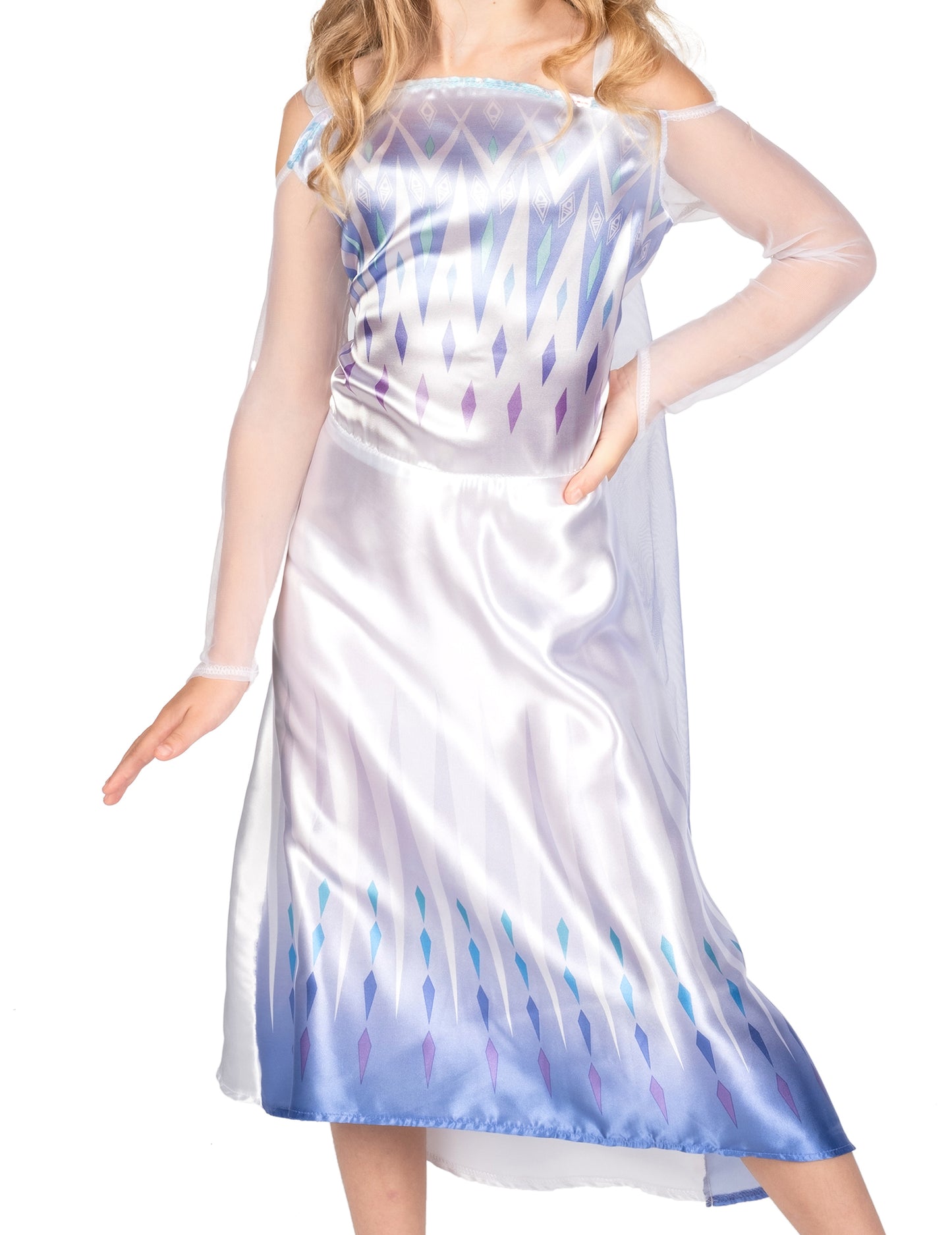 Gros plan sur le buste et la taille du déguisement classique Elsa la reine des neiges 2™