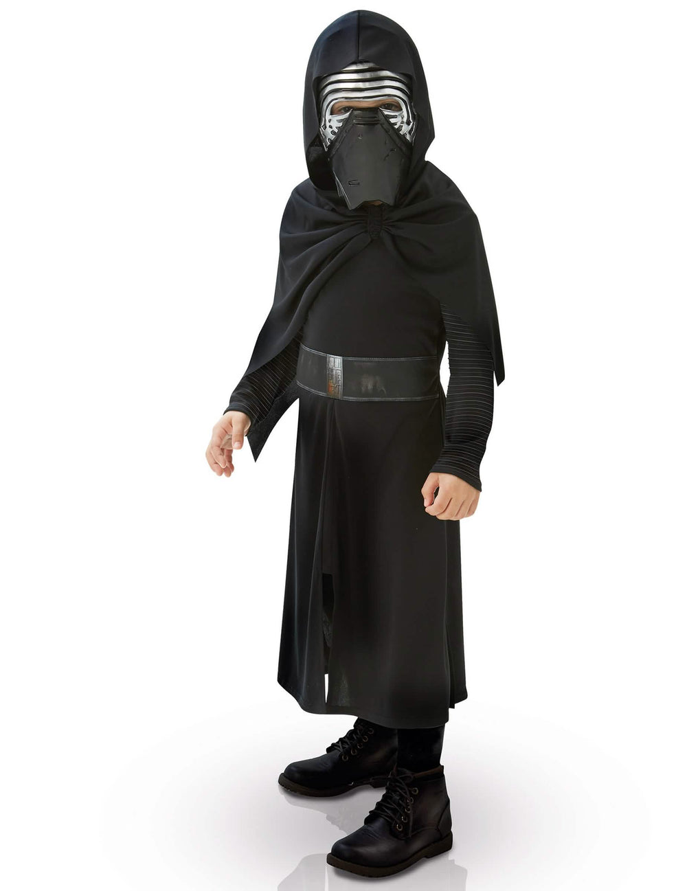 Klassisches Kylo Ren Star Wars VII™-Kostüm für Kinder Schwarz mit Maske und Kapuze